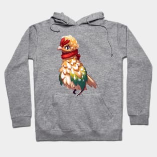 Cute Pheasant Drawing Hoodie